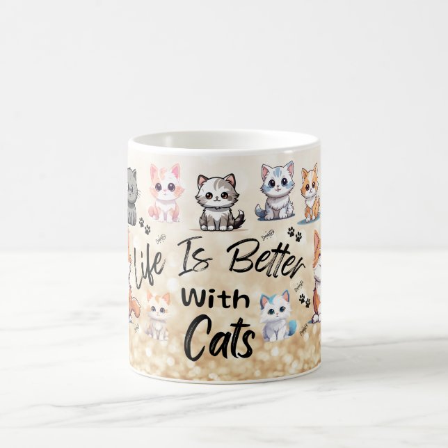 Mug Life is better with cats (Centre)