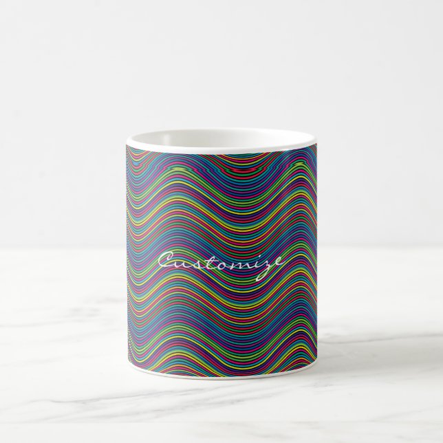 Mug Ligne Abstraite cool de Wavy art Thunder_Cove (Centre)