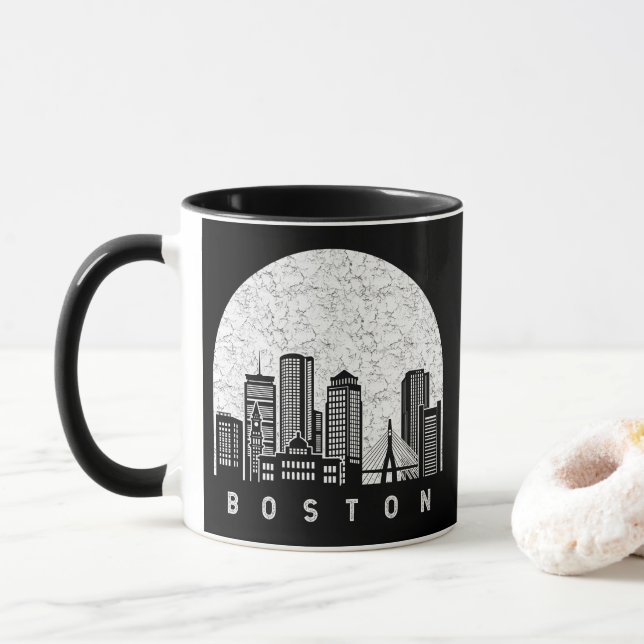 Mug Ligne aérienne du Massachusetts de Boston (Avec donut)