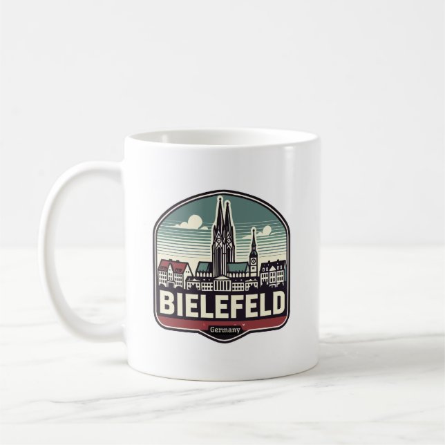 Mug Ligne aérienne Retro Bielefeld (Gauche)
