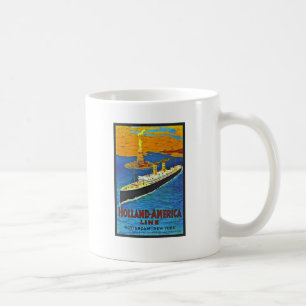 Mug Ligne affiche de la Hollande Amérique de Vintage