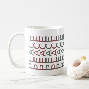Mug Ligne artistique architecturale Paix de Noël nor