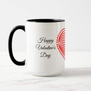 Mug Ligne artistique du cœur romantique illusion d'opt