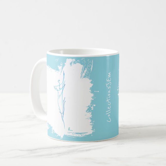 Mug Ligne bleu 3 (Devant gauche)