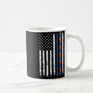 Mug Ligne Bleue fine Soutien de la police Autisme 4 Ju