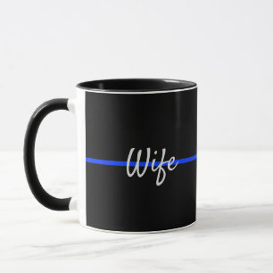 Mug Ligne Bleue fine Soutien de la police LEO Femme av