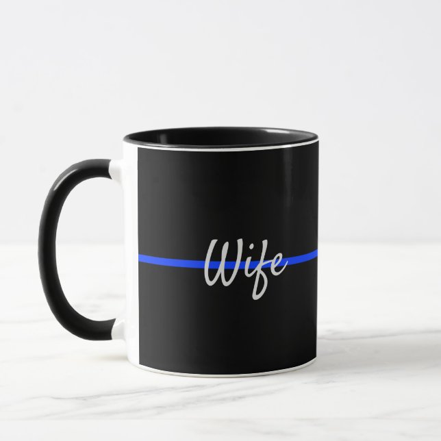 Mug Ligne Bleue fine Soutien de la police LEO Femme av (Gauche)