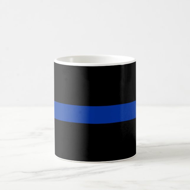 Mug ligne bleue mince loi de police (Centre)