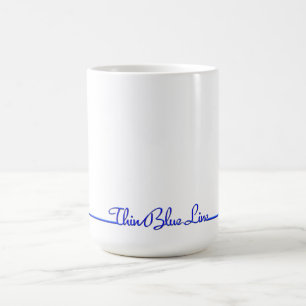 Mug Ligne Bleue Mince Simplement Déclarée