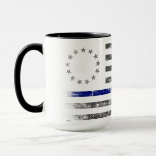 Mug LIGNE BLEUE Vintage Betsy Ross Drapeau américain