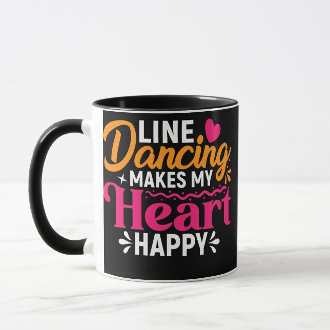 Mug Ligne Dancing Citation Dancer Pun Conception du te (Gauche)