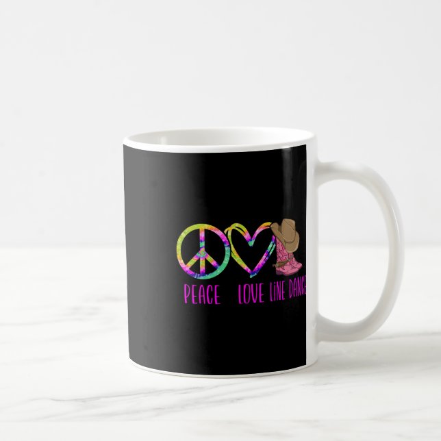 Mug Ligne Danse Danse Enseignant Tie Dye Peace Love Li (Droite)