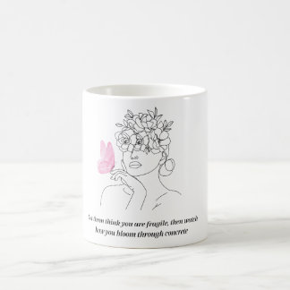 Mug Ligne d'art inspirante de citation féministe