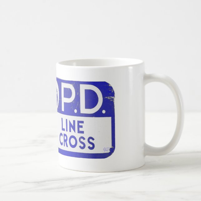 Mug Ligne de police de la Nouvelle-Orléans NOPD signe (Droite)