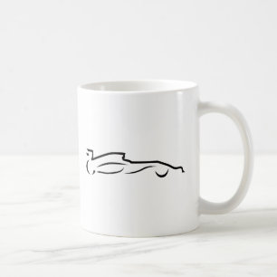 Mug Ligne de voiture de course dessin Silhouette