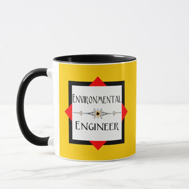 Mug Ligne décorative de l'ingénieur de l'environnement (Gauche)