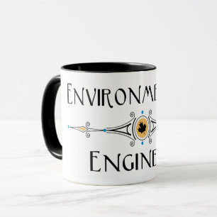 Mug Ligne décorative de l'ingénieur de l'environnement
