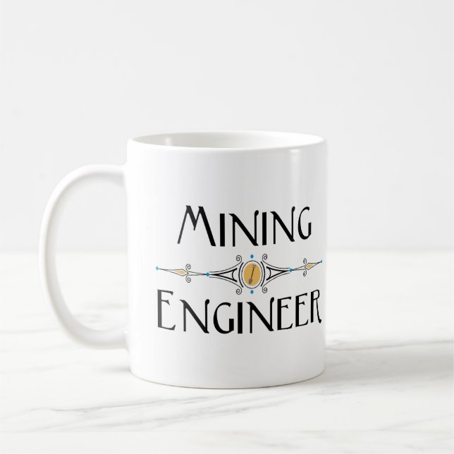 Mug Ligne décorative de l'ingénieur minier (Gauche)