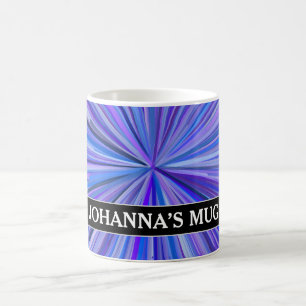 Mug Ligne des pourpres motif de bleus et d'éclat + No