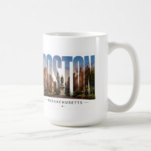 Mug 💙 Ligne d'horizon de Boston Style de ville modern