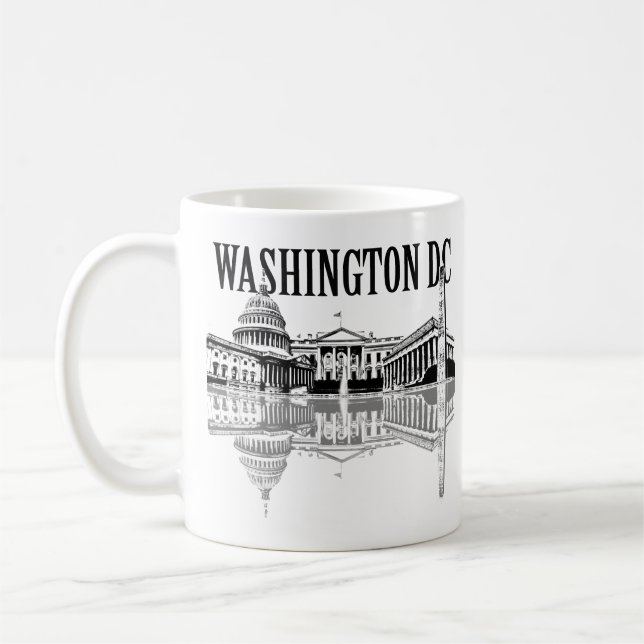 Mug Ligne d'horizon de Washington Dc (Gauche)