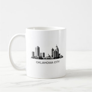 Mug Ligne d'horizon stylisée de Oklahoma City moderne