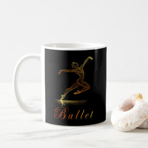 Mug Ligne d'or Ballet Danseuse masculine Illustration