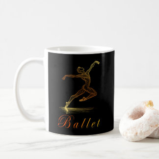 Mug Ligne d'or Ballet Danseuse masculine Illustration
