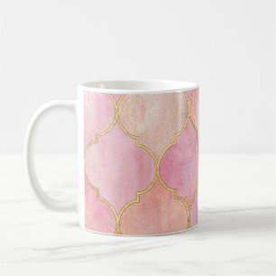 Mug Ligne d'or marocaine : Aquarelle rose