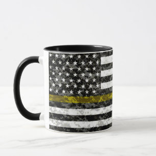 Mug Ligne jaune mince drapeau de Camo