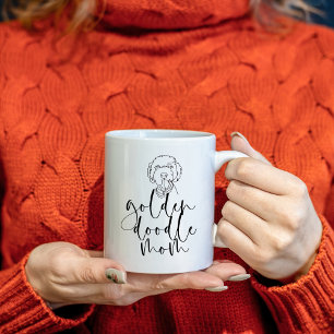 Mug Ligne minimaliste Art Golden Doodle Maman