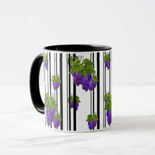 Mug Ligne rayée de fruit de raisin de dessin animé abs