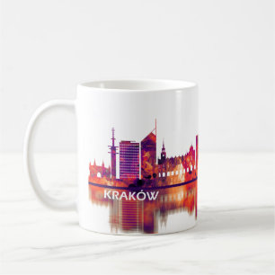 Mug Ligne Skyline de Cracovie Pologne