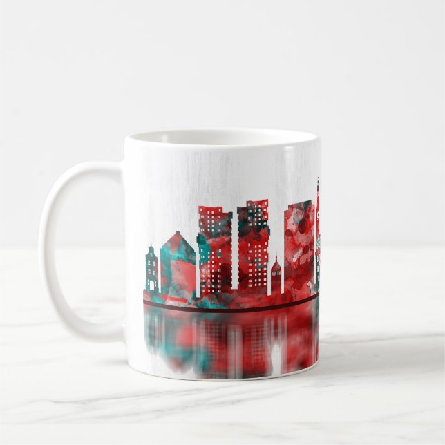 Mug Ligne Skyline de Gdansk Pologne (Gauche)