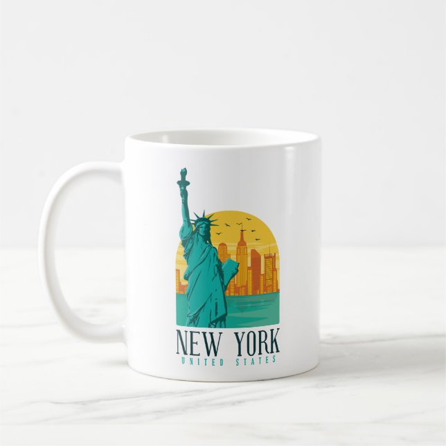 Mug Ligne Skyline élégante New York (Gauche)