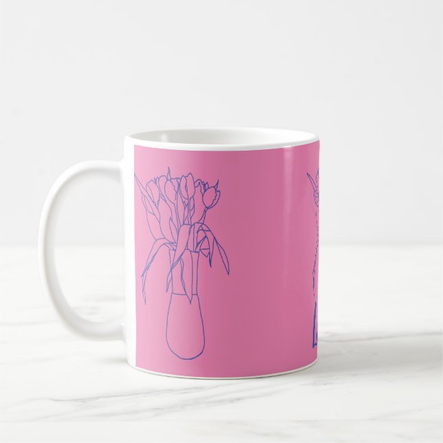 Mug Ligne Tulip Moderne Illustration Originale Pour El (Gauche)