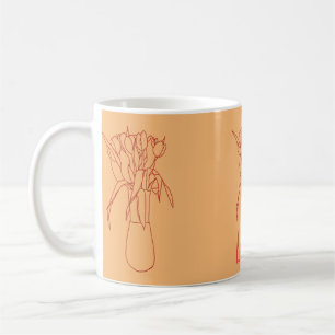 Mug Ligne Tulip Moderne Illustration Originale Pour El