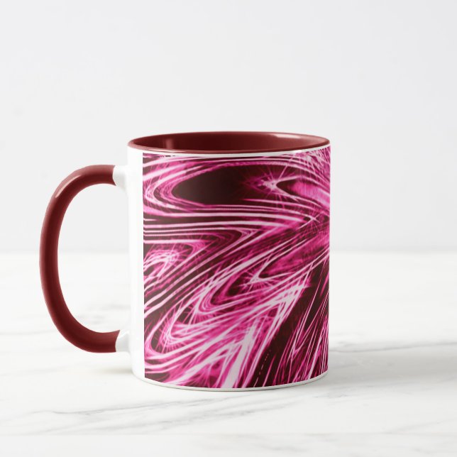 Mug Lignes Abstraites Fleur pourpre (Gauche)