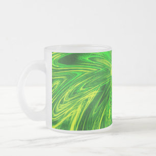 Mug Lignes Abstraites Fleur verte