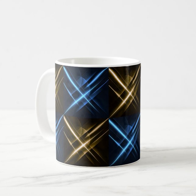 Mug Lignes Abstraites Lumineuses (Devant gauche)