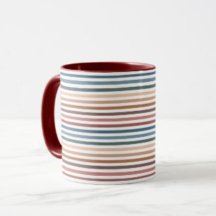 Mug Lignes arc-en-ciel minimales et discrètes