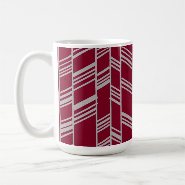 Mug Lignes Art Déco - Maroon (Gauche)