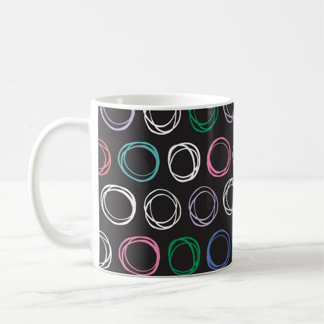Mug Lignes brossées : dessin mains dessinées sans join (Gauche)