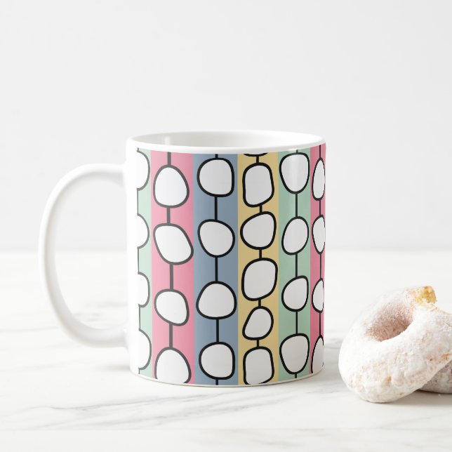 Mug Lignes colorées Pastel MCM (Avec donut)