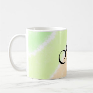 Mug Lignes d'aquarelle stripe arc-en-ciel ajouter votr