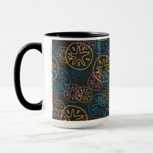 Mug Lignes de Dollar de Sable Rouge Jaune Bleu