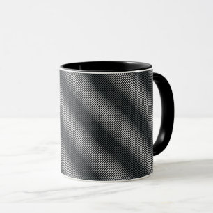 Mug Lignes de gradation noir et blanc ultra-minces