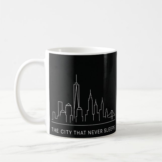 Mug Lignes de minuit : NYC ne dort jamais (Gauche)