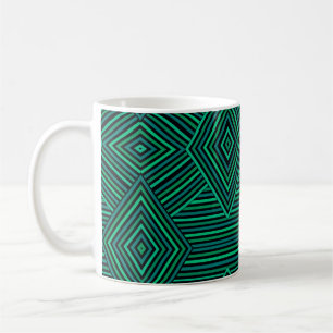 Mug Lignes de rhombus de forme géométrique transparent