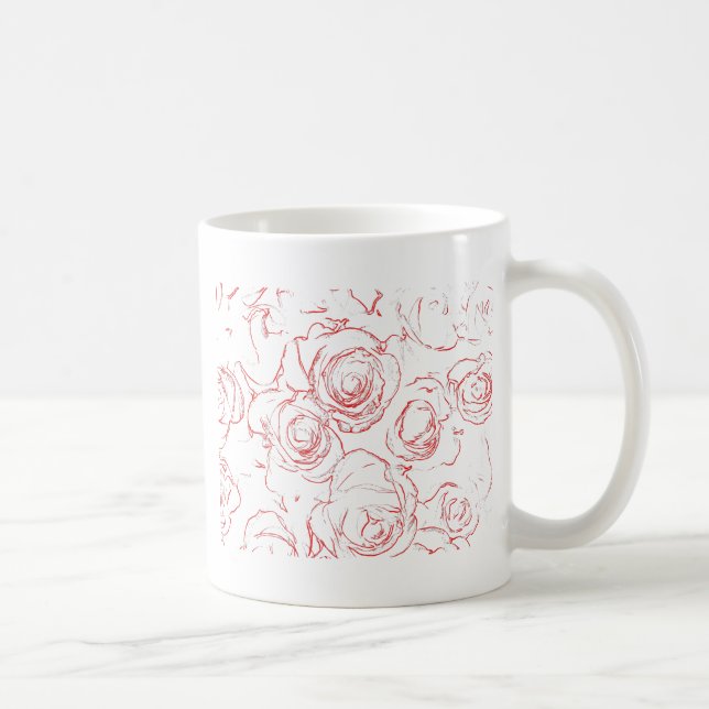 Mug Lignes directrices de Red Roses (Droite)